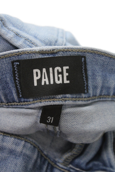 Paige Black Label Mens Straight Jeans Blue Cotton Size 31