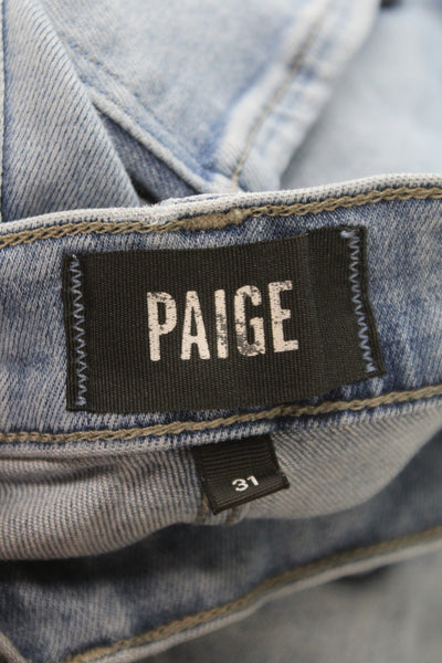 Paige Black Label Mens Straight Blue Cotton Jeans Size 31