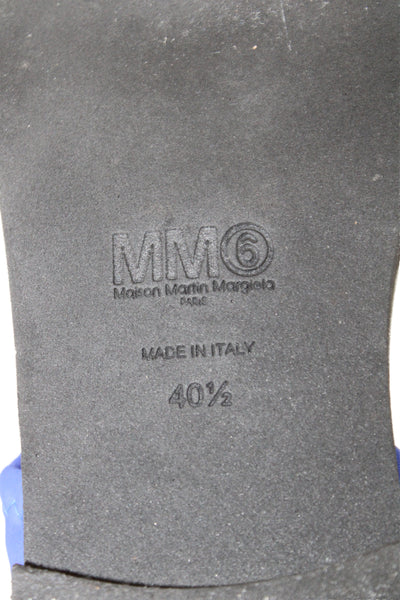MM6 Maison Margiela Womens Leather Slip On Open Toe Sandals Shoes Beige Sz 10.5