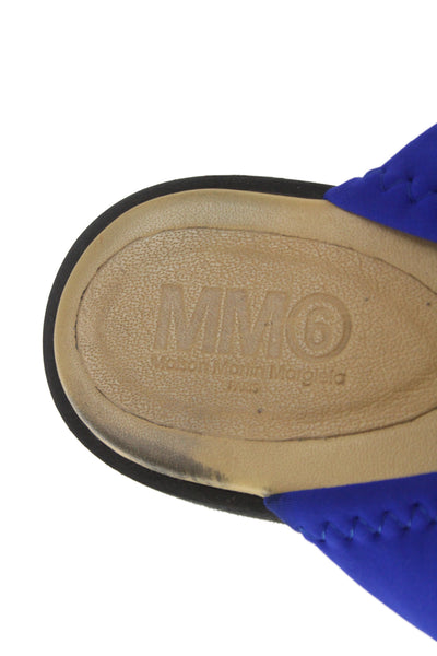 MM6 Maison Margiela Womens Leather Slip On Open Toe Sandals Shoes Beige Sz 10.5