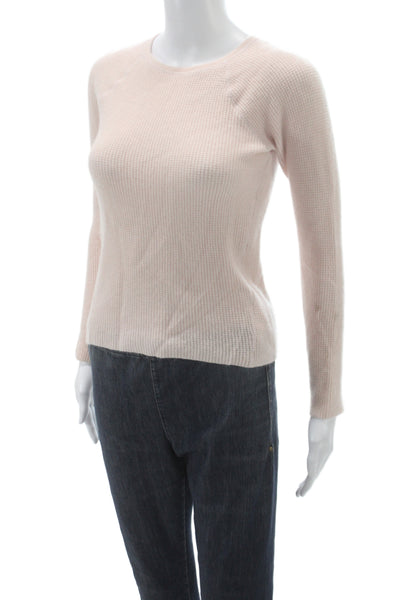 Elizabeth & James Women Pink Cashmere Crewneck Sweater Size XS