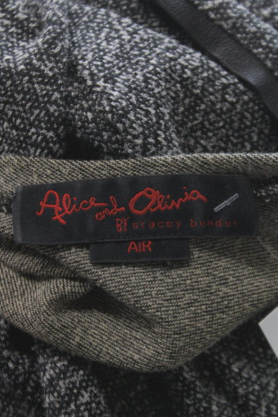 Alice + Olivia Womens Gray Basic Scoop Neck Cotton Long Sleeve T-Shirt Size M