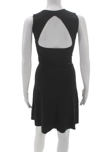 Theory Womens Tank Dress Black Sleeveless Round Neck Above Knee Size S