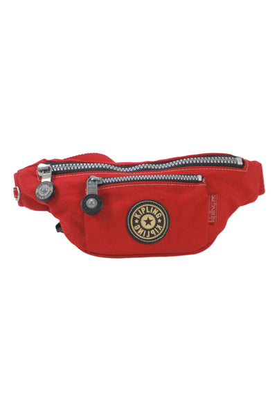 Kipling Womens Nylon Zip Fanny Belt Bag Bright Red