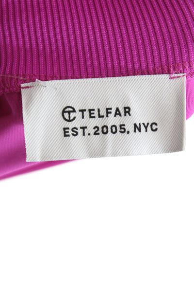 Telfar Unisex Adults Pink Striped Track Jacket Zip Polyester Size XL