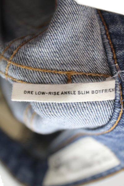 Rag & Bone Womens Ankle High Rise Jeans Blue Cotton Button Size 23