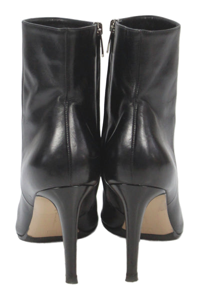 Gianvito Rossi Womens Side Zip Stiletto Leather Booties Black Size 42