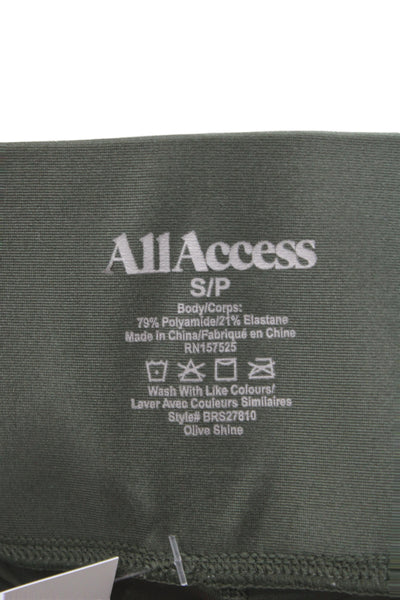 All Access Women Green Athleisure Ankle Leggings Polyamide Size S