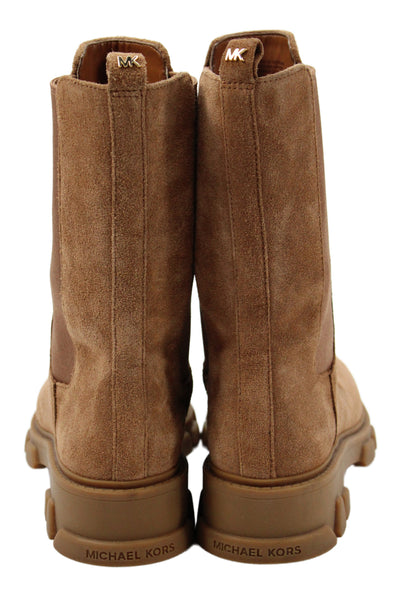 Michael Kors Womens Suede Elastic Slip-On Round Toe Ankle Boots Brown Size 6.5