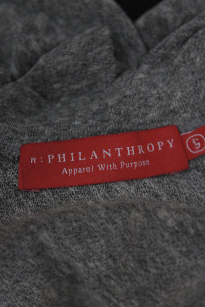 Philanthropy Women Tank Dress Gray Mock Neck Sleeveless Knee Length Size S