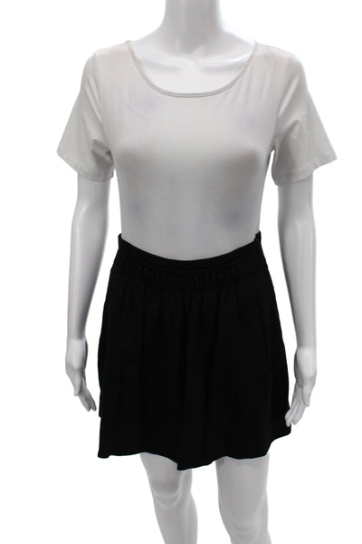 J Crew Womens Mini Skirt Black Wool Zip Size 0