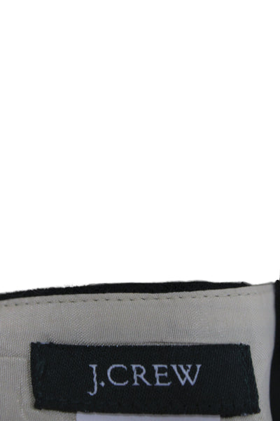 J Crew Womens Mini Skirt Black Wool Zip Size 0