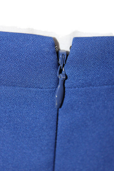 J Crew Womens A-Line Mini Skirt Blue Polyester Zip Size 00