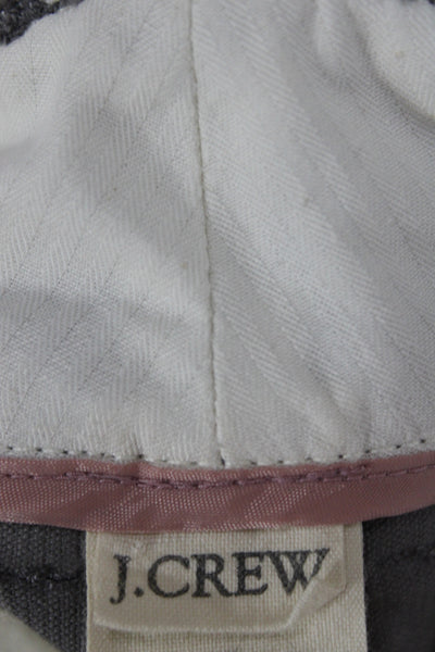J Crew Women Gray Mini Skirt Cotton Zip Size 0