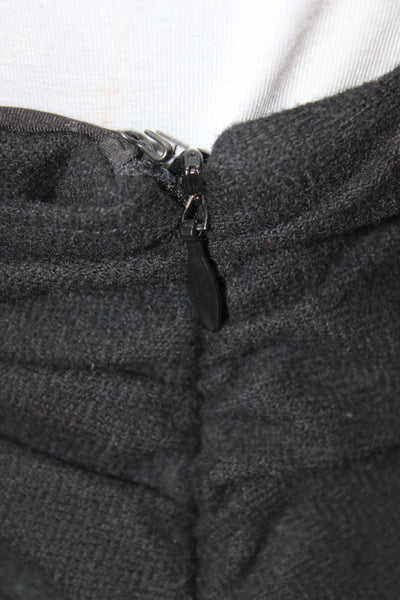Intermix Womens Wrap Skirt Black Knee Length 30% Cotton Tie Size S