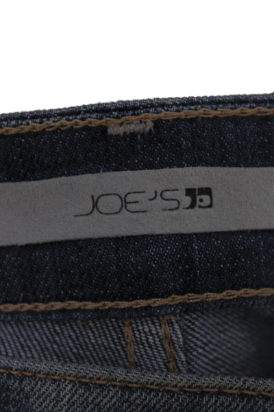 Joes Womens Straight Pencil Skirt Blue Knee Length Button Cotton Size 25