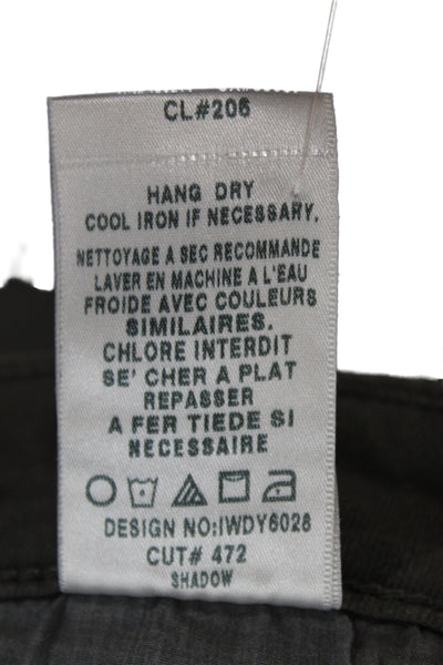 Joes Womens Gray Mini Straight Pencil Skirt Button 93% Cotton Size 24