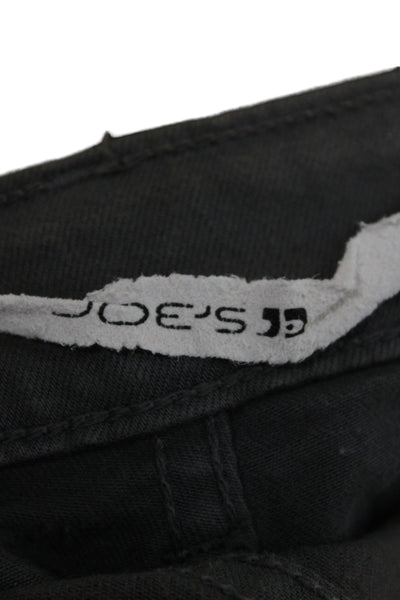 Joes Womens Gray Mini Straight Pencil Skirt Button 93% Cotton Size 24