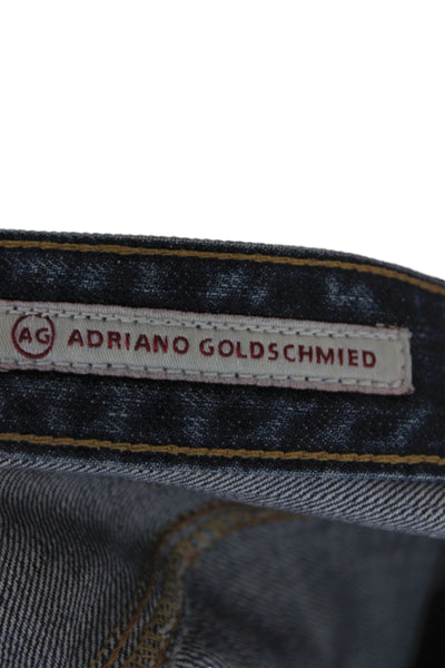 AG Adriano Goldschmied Women Mini Blue Cotton Button Skirt Size 25