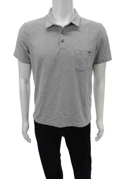 Vuori Mens Short Sleeves Crew Neck Polo Shirt Grey Size Small