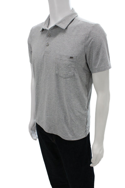 Vuori Mens Short Sleeves Crew Neck Polo Shirt Grey Size Small