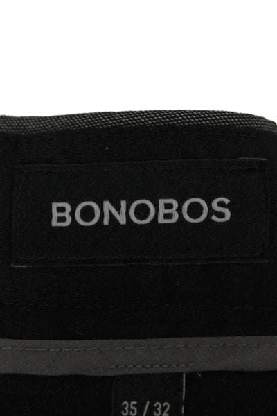 Bonobos Mens Gray Chino Pants Business Casual 97% Cotton Size 35