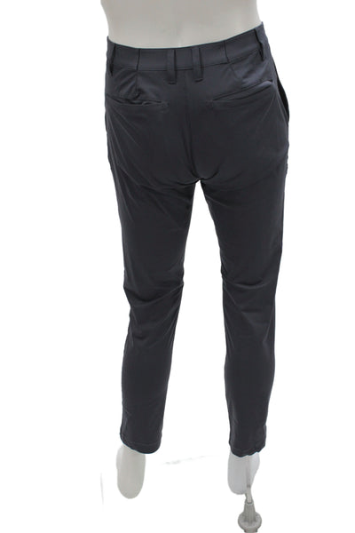 Rhone Mens Chino Pants Gray Polyester Button Fly Size 30