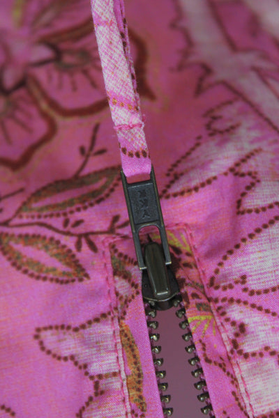Ulla Johnson Womens Pink Floral Mini Dress Long Sleeve Cotton Size 0