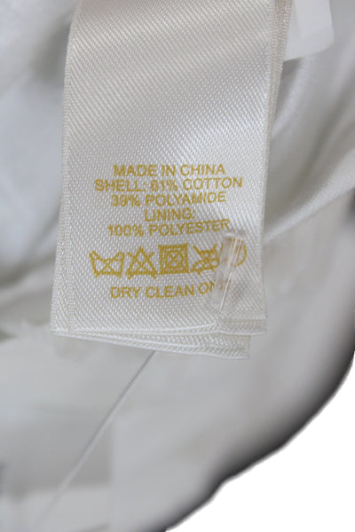 Kate Spade New York Womens White Collared Short Sleeve Shirt Dress Size 4