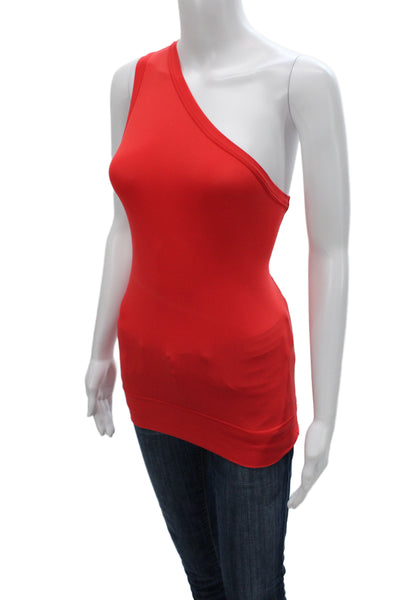 Ter Et Bantine Womens Red One Shoulder Basic Tank Sleeveless Solid Size 44