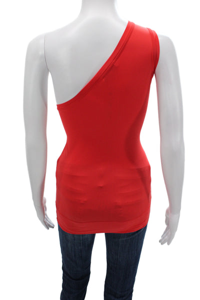 Ter Et Bantine Womens Red One Shoulder Basic Tank Sleeveless Solid Size 44