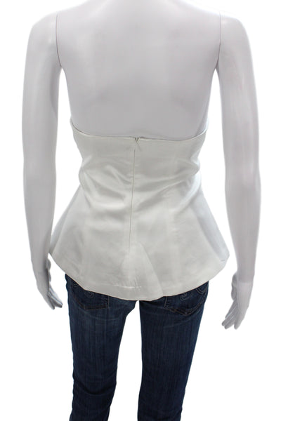 Zara Women Basic Off Shoulder Cotton Sleeveless Blouse White Size M