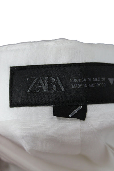 Zara Women Basic Off Shoulder Cotton Sleeveless Blouse White Size M