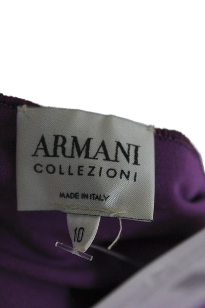 Armani Collezioni Women Jersey Tank Halter Purple Size 10
