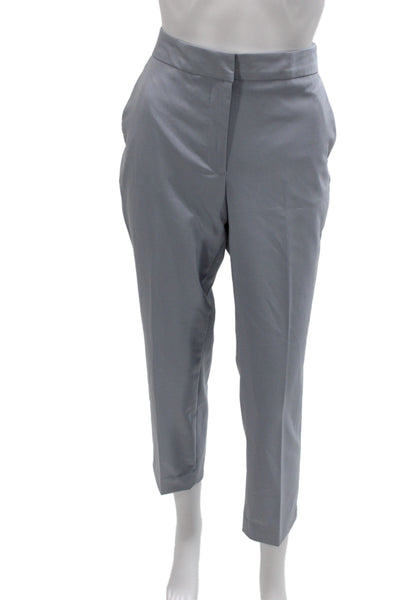 Zara Women Dress Pants Gray Zip Solid Business Casual Size 4