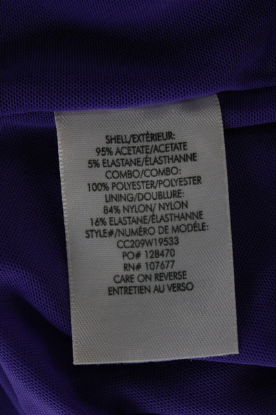 Alice + Olivia Women Maxi Dress Purple Halter Sleeveless Cocktail Size XS
