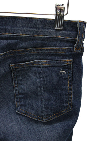 Rag & Bone Jean Womens Skinny Blue Jeans Mid Rise Button Size 27