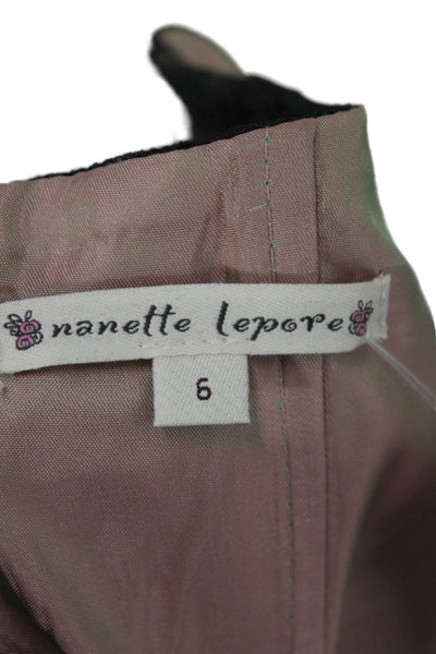 Nanette Lepore Women Fit & Flare Dress Black Sweetheart Sleeveless Short Size 6