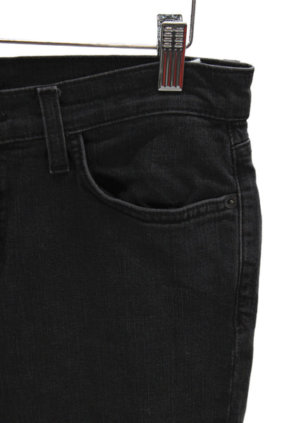 Current/Elliott Womens Black Bootcut Jeans High Rise Cotton 32 Inseam Size 28