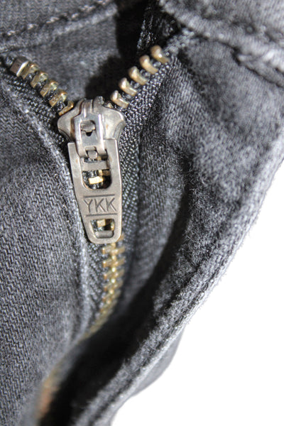 Current/Elliott Womens Black Bootcut Jeans High Rise Cotton 32 Inseam Size 28