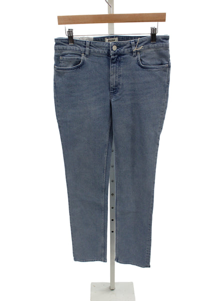 ACNE Studios Women High Rise Straight Jeans Blue Cotton Button Size 30