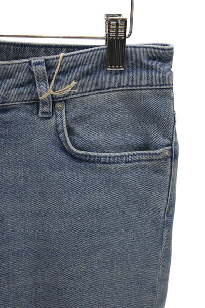 ACNE Studios Women High Rise Straight Jeans Blue Cotton Button Size 30