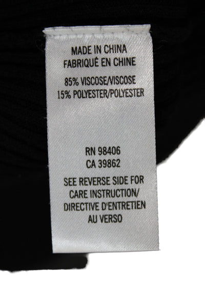 Theory Womens Cardigan V Neck Long Sleeve Black Size L