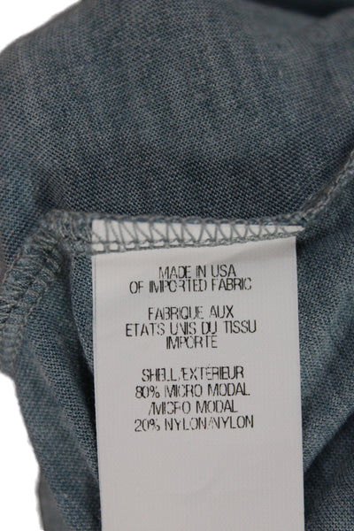 Helmut Lang Womens Basic Blue Scoop Neck Short Sleeve T-Shirt Size L