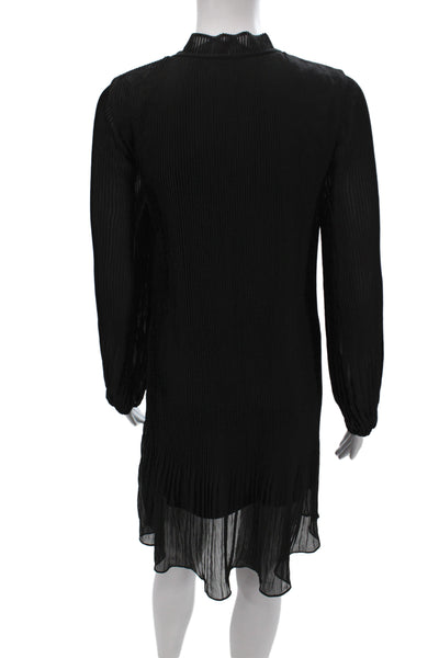 DKNY Womens Black Long Sleeve Shift Dress Size 14