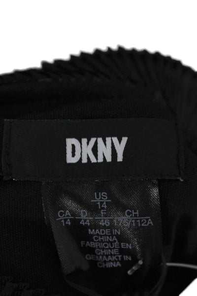 DKNY Womens Black Long Sleeve Shift Dress Size 14