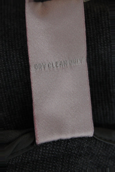 Rebecca Taylor Women Pea Coat Gray Cotton Button Long Sleeve Size 6