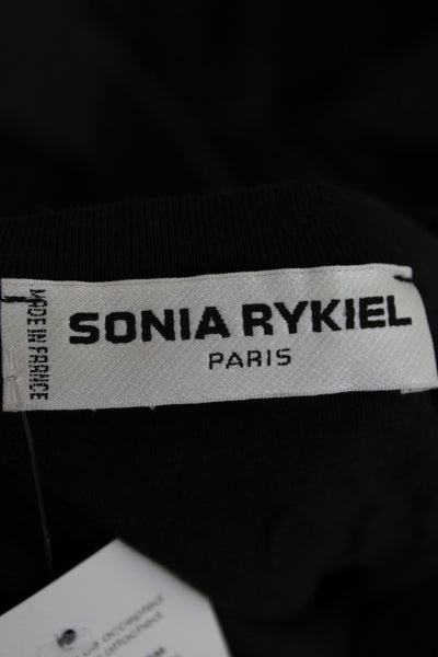 Sonia Rykiel Women Basic Black Short Sleeve Crew Neck T-Shirt Size M