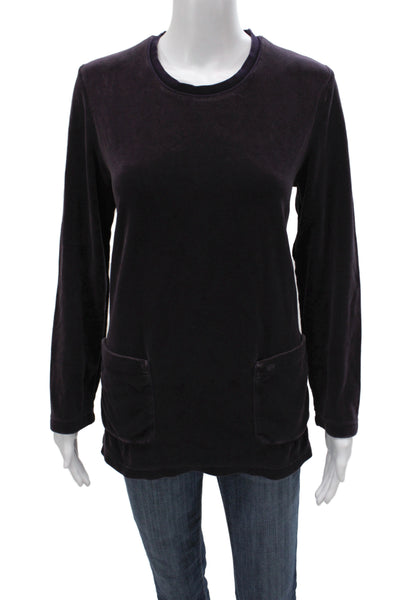 Sonia Rykiel Womens Purple Tunic T Shirt Long Sleeve Round Neck Size M