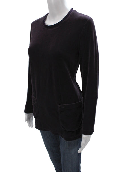 Sonia Rykiel Womens Purple Tunic T Shirt Long Sleeve Round Neck Size M